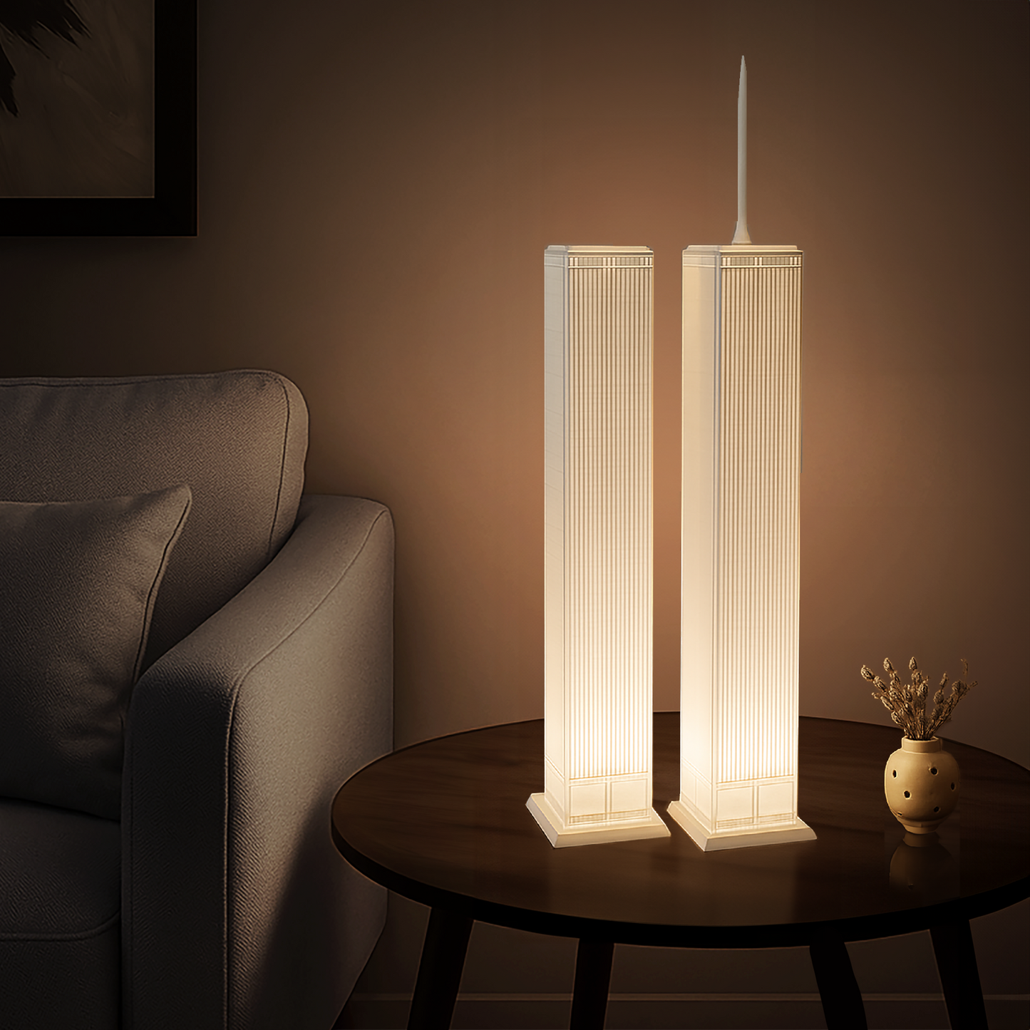 Twin Towers Lamps